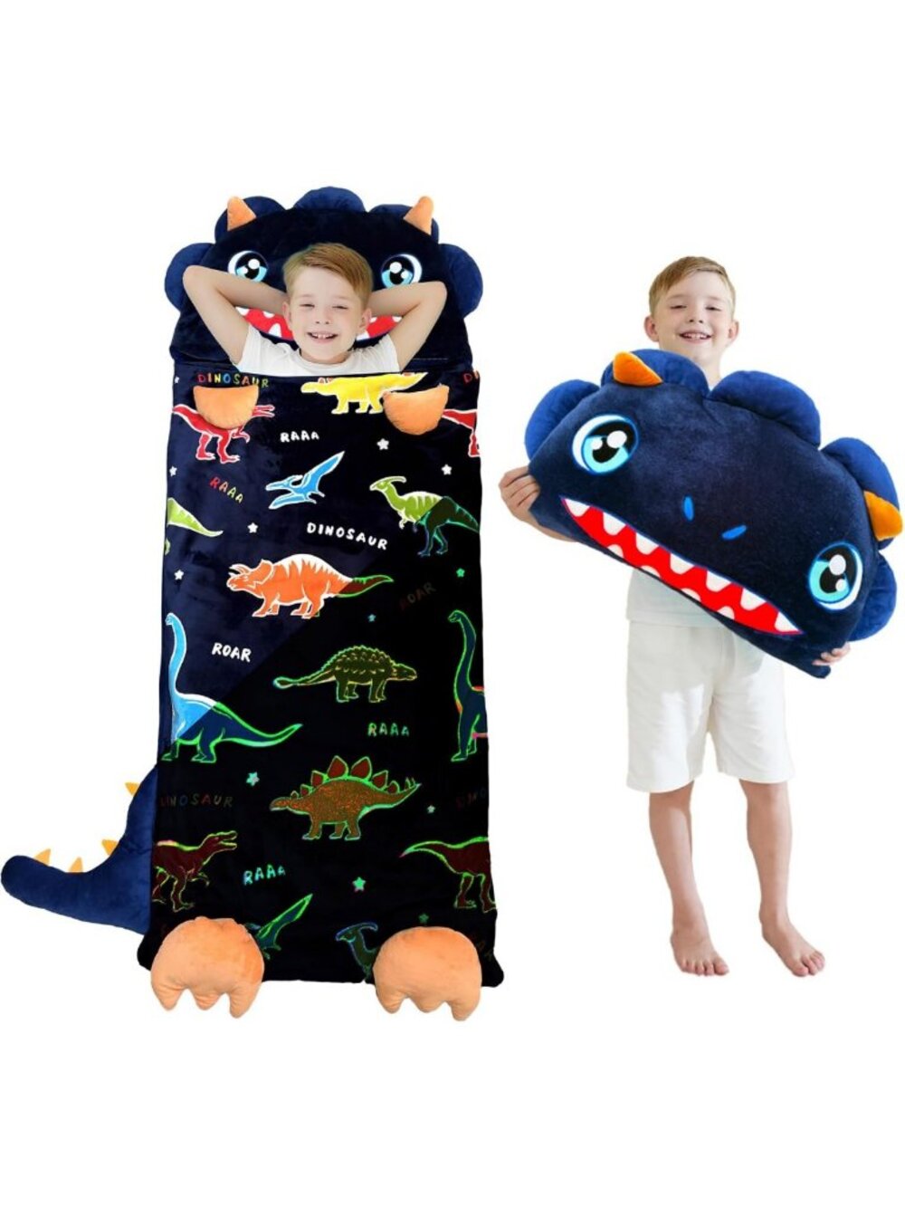 Cozy Kid Sleeping Bag with Pillow - Plush Nap Mat for Travel, Sleepovers